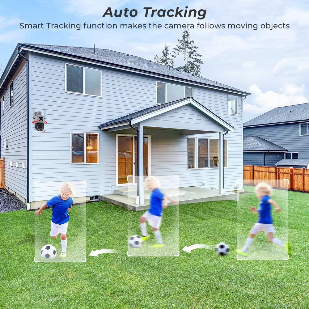 LS VISION 8MP Dual Lens Wifi PTZ Security Camera Outdoor 30X 50X Optical Zoom Human Detection Color Night Vision Video Surveillance Camera