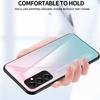 For Samsung Galaxy A05s 4G Case Tempered Glass+PC+TPU Gradient Anti-fall Phone Cover