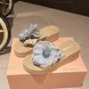 Wedges Flip Flops Women's Summer Fashion Flower Thick Soled Vacation Beach Shoes Round Toe Casual Slippers Size 35-40 Pantuflas