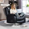 Massage Chair, Heat & Reclining Function, Faux Leather, Up To 150kg, 97x92x104cm, Black