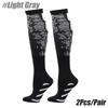 1Pair Compression Socks Graduated Support for Crossfit Running Recovery Cycling Travel Outdoor Sports Men Women