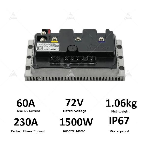 New! Fardriver ND72230 72V 230A Programmable Sine Wave BLDC Controller for 1500W-2000W Electric Motorcycle