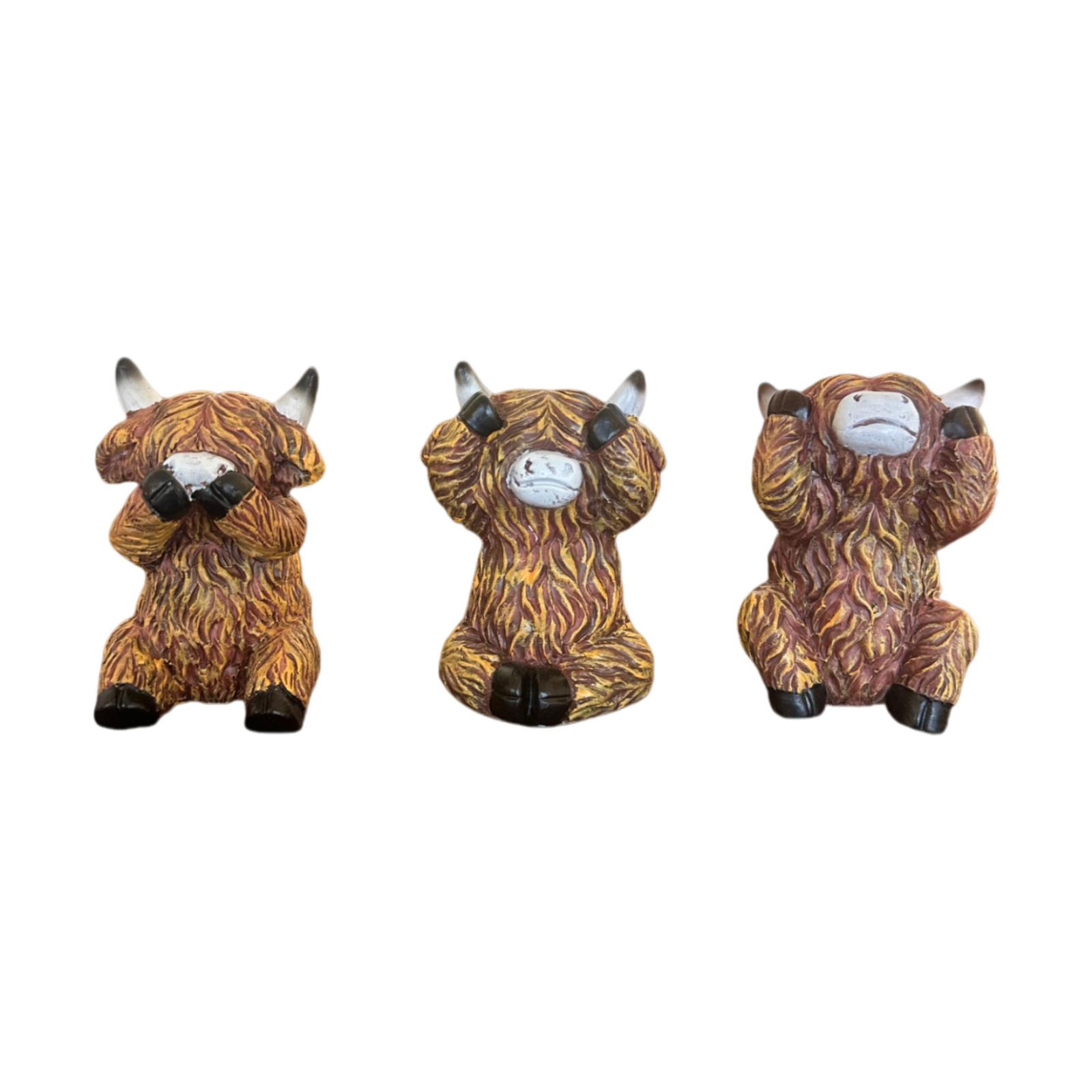 

Фигурка коровы из смолы – Не слышу зла, не говорю зла, не вижу зла – Креативное ремесленное украшение, Настольный декор для дома, Подарок. One Size