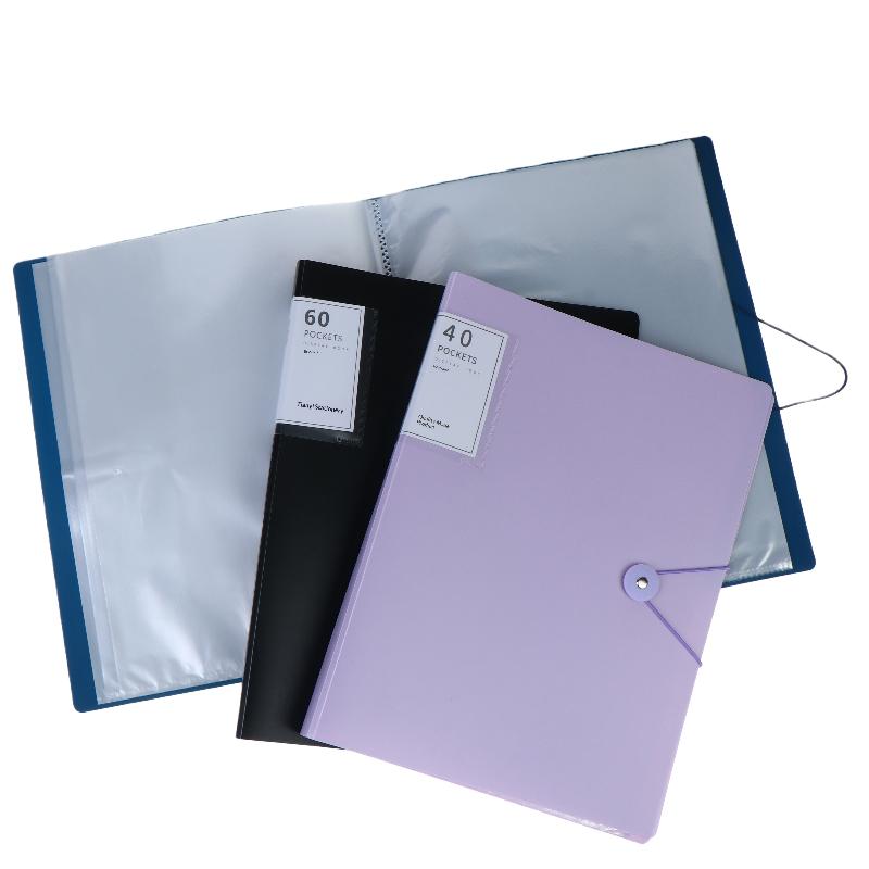 1Pcs Pp High Transparency And Waterproof Insert Brochure 60/100 Pocket A4 File Folder Suitable For A4 Size Documents And Papers