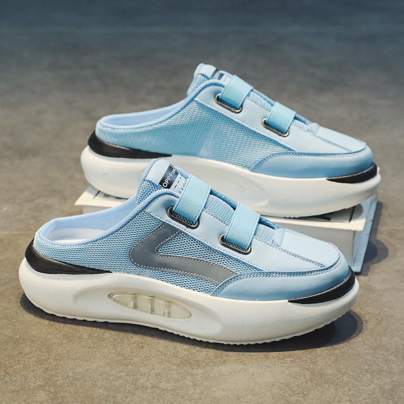 2025 Men Lazy Slippers Slides Indoor Outdoor Sandals Non-slip Thick Bottom Home Half Slippers Men Casual Shoes Baotou Slippers