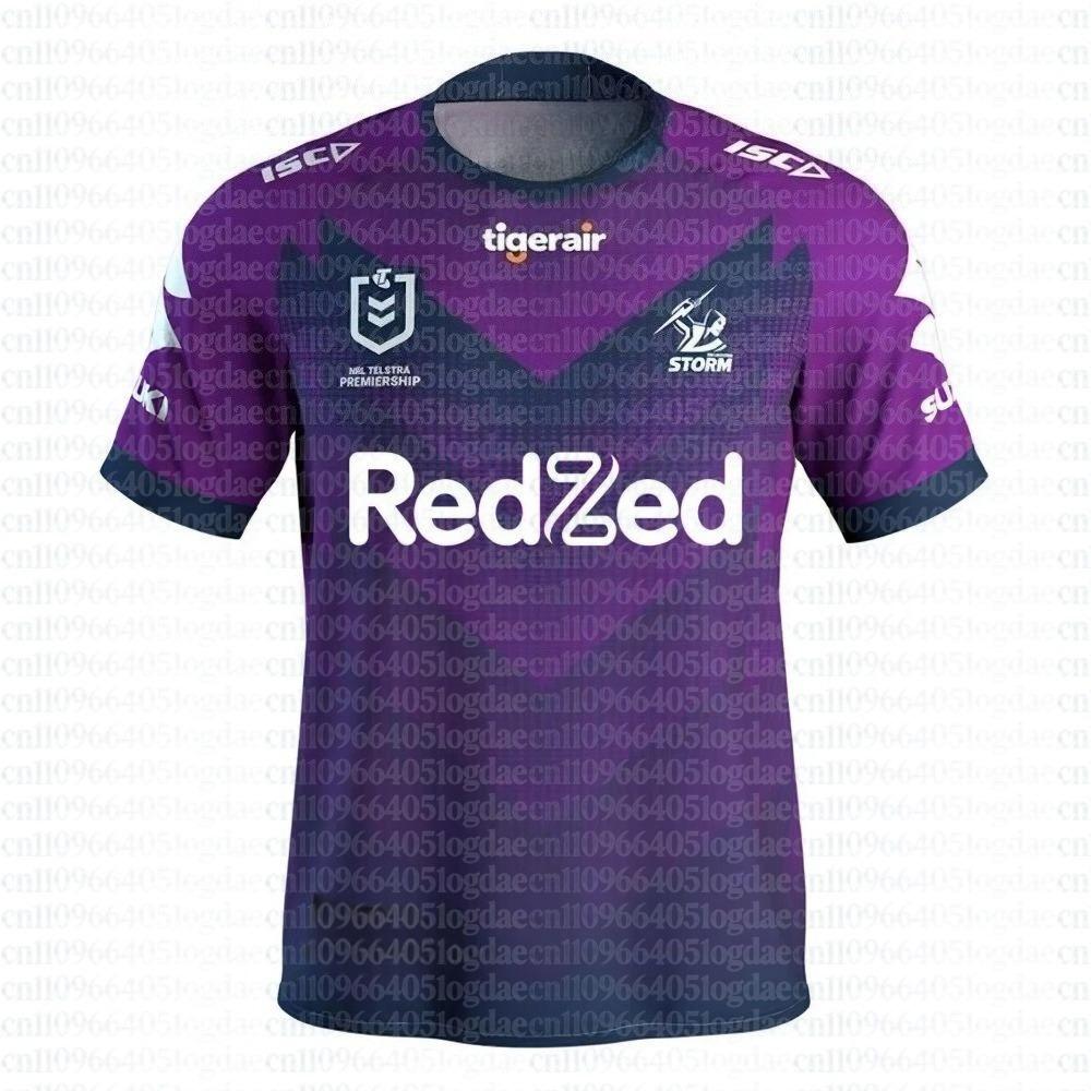 2026 Melbourne Storm Home Rugby Jersey 3D Printed Melbourne Storm Commemorative ANZAC Training Jersey Quick Drying Breathable