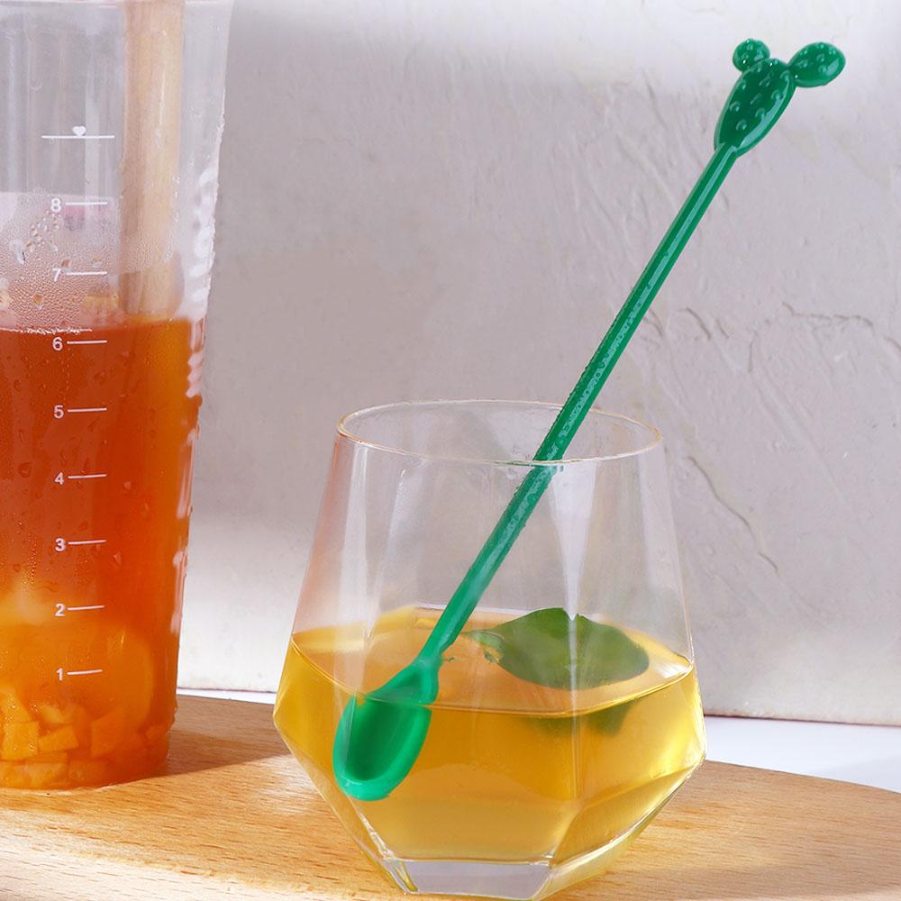 Hawaiian Flamingo Cactus Plastic Swizzle Sticks Coffee Stirrer Cocktail Tool Mixing Sticks
