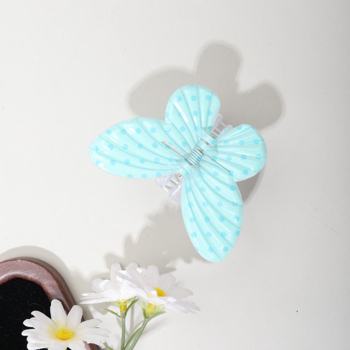

Gradient Frosted Butterfly Claw Clip - Wave Design Updo Shark Clip