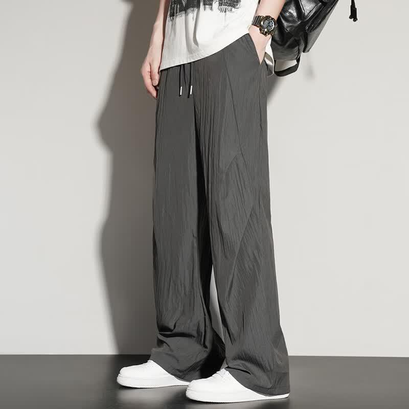 Men's Ice Silk Straight Leg Casual Pants