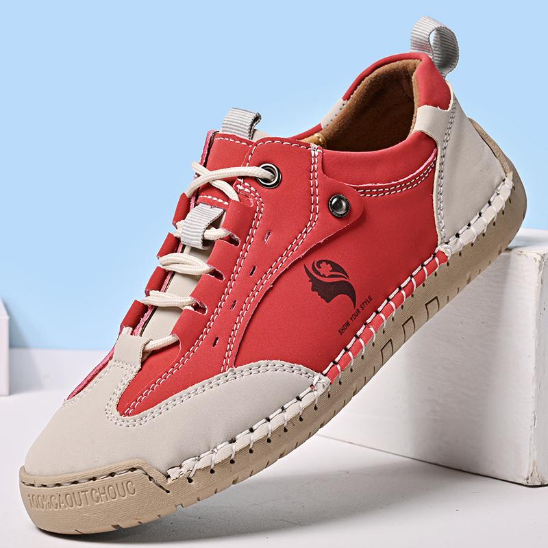 Große Größe 43 Handgefertigte Spaltleder Freizeitschuhe Damen Loafer Bequemer Fahrschuh Mokassins Damen Flache Schuhe