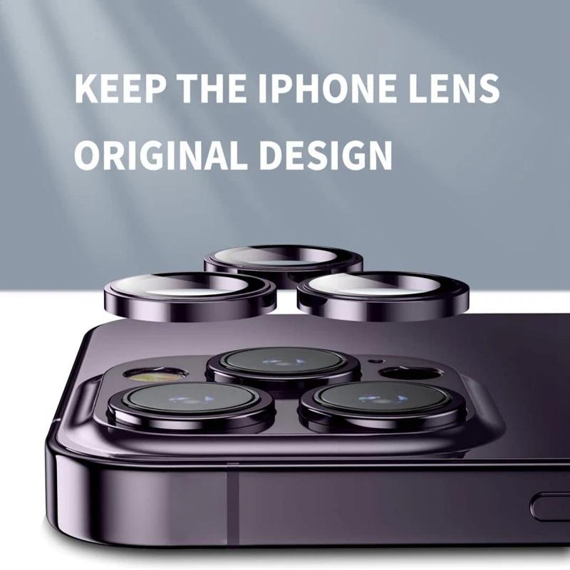 Camera Lens Protector Metal Lens Ring Case Glass For IPhone 15 Plus 15Pro Max 15 Pro 14 13 12 11 Lens Glass Cover