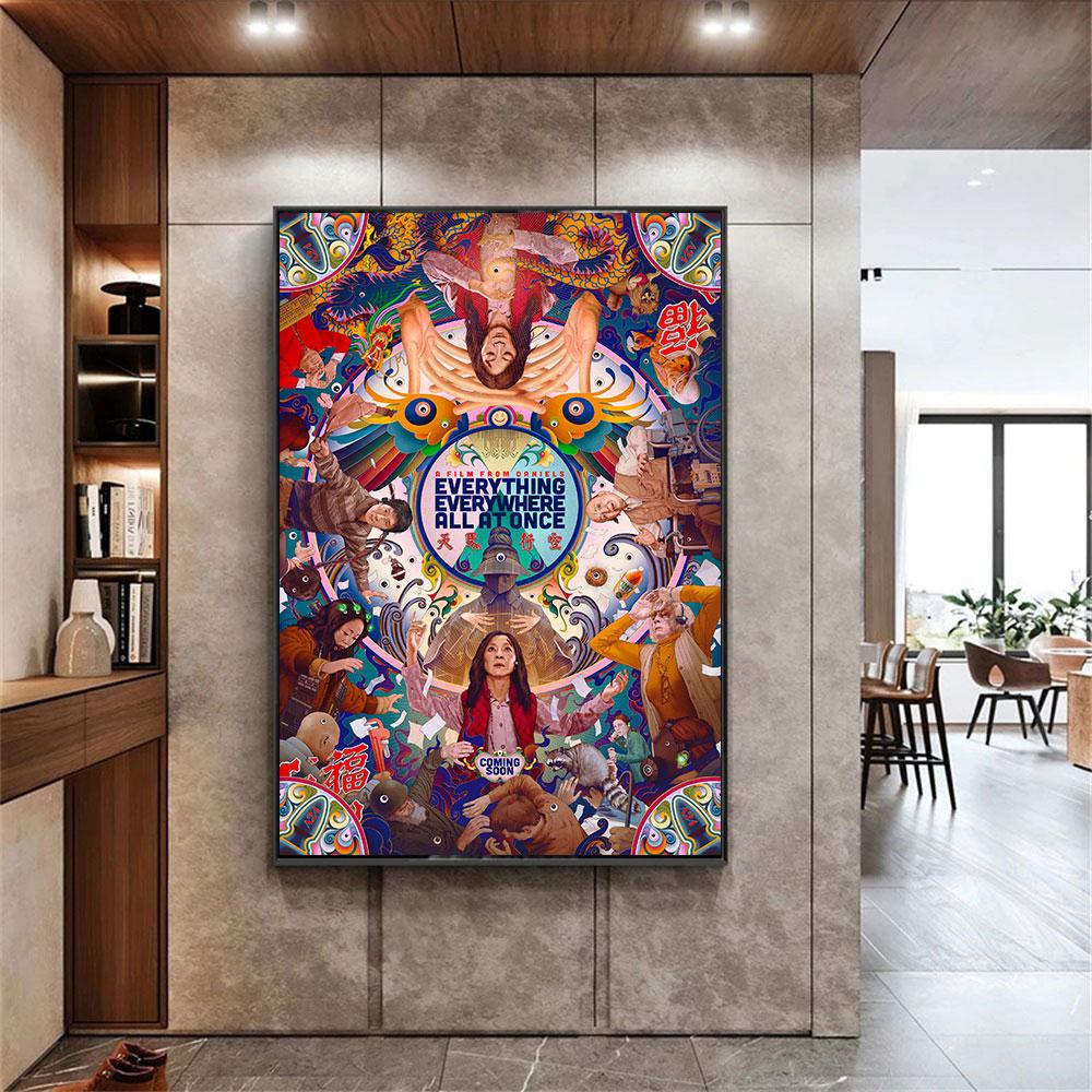 

Все везде все сразу фильмы постеры холст живопись 2022 новые фильмы настенные художественные принты картина кино офис домашний декор