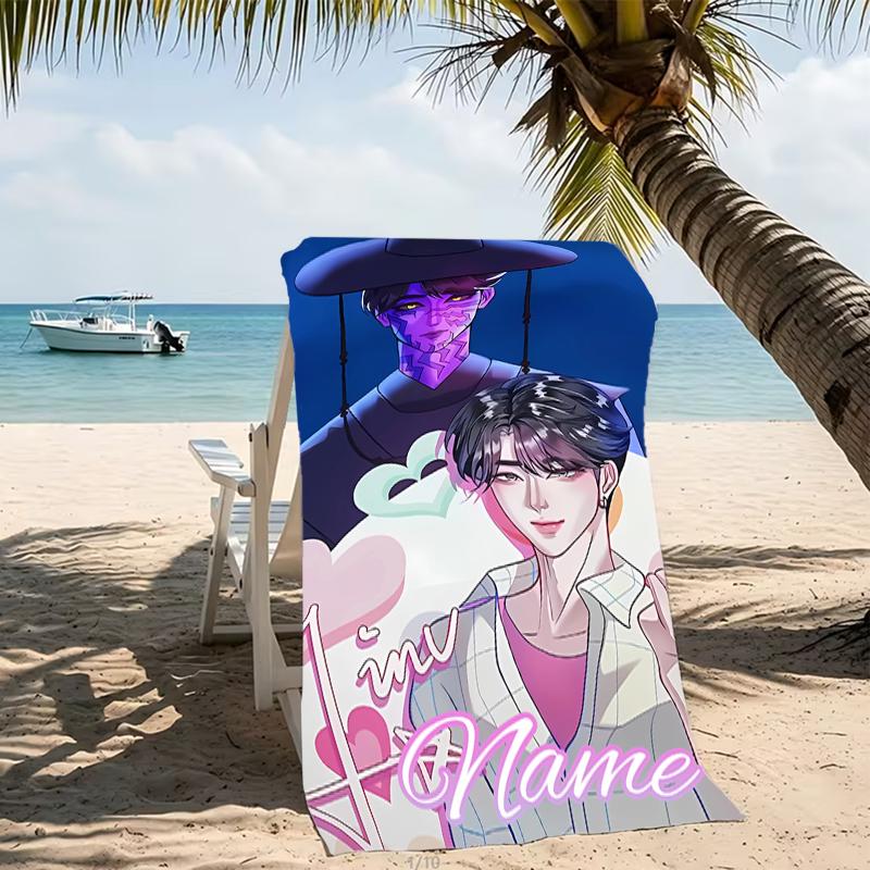 Customizable Personalized Beach Towels Kpop Demon Hunters Themed designs.Suitable for the Beach, Yoga, Sports;ideal As Beach Accessories