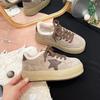[Fanfna] Thick-soled Velvet Star Board Shoes for Women's 2025 Autumn and Winter New Fashionable Versatile Casual Sports Cotton Shoes