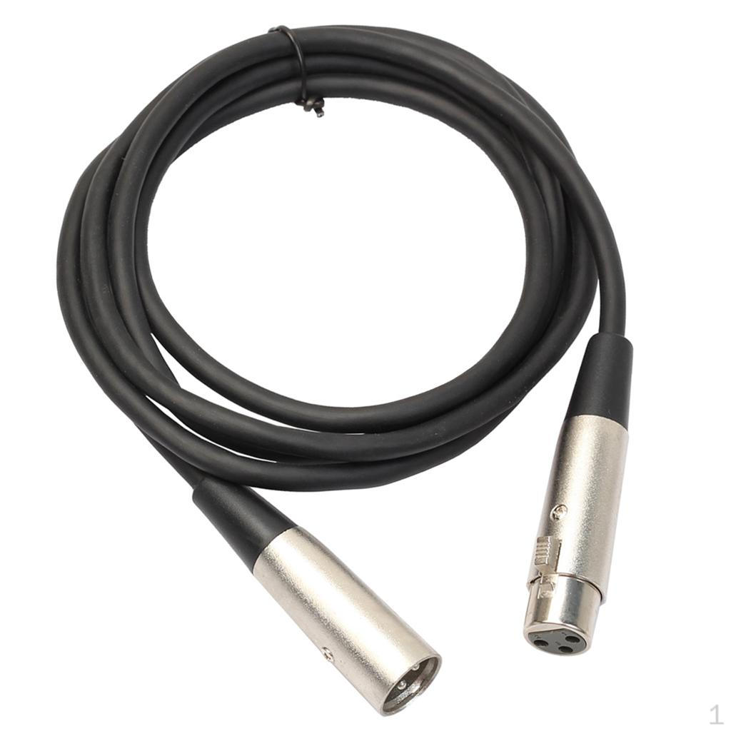 3-Pin XLR Female To Male Audio Microphone Cable Cord Connector
