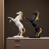 Figura Decorativa de Caballo de Pie de Resina Escultura Decorativa Hogar Oficina Armario de Vino Acento de Interior Moderno Minimalista