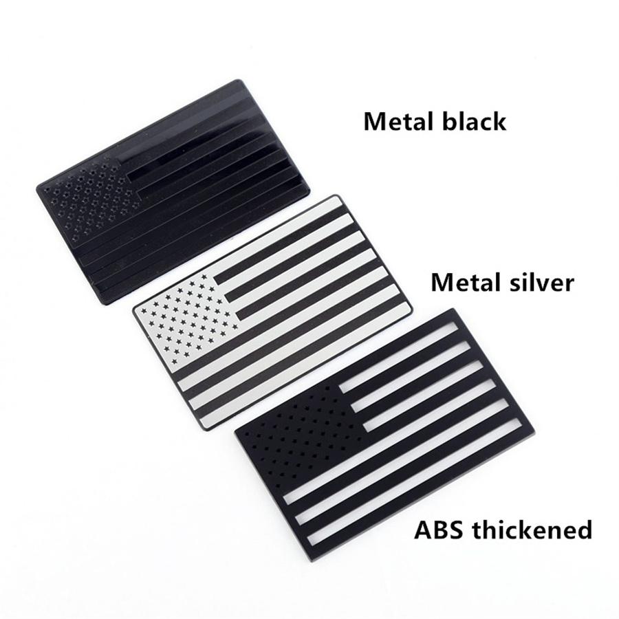 2pcs 3D Metal American Flag Car Stickers