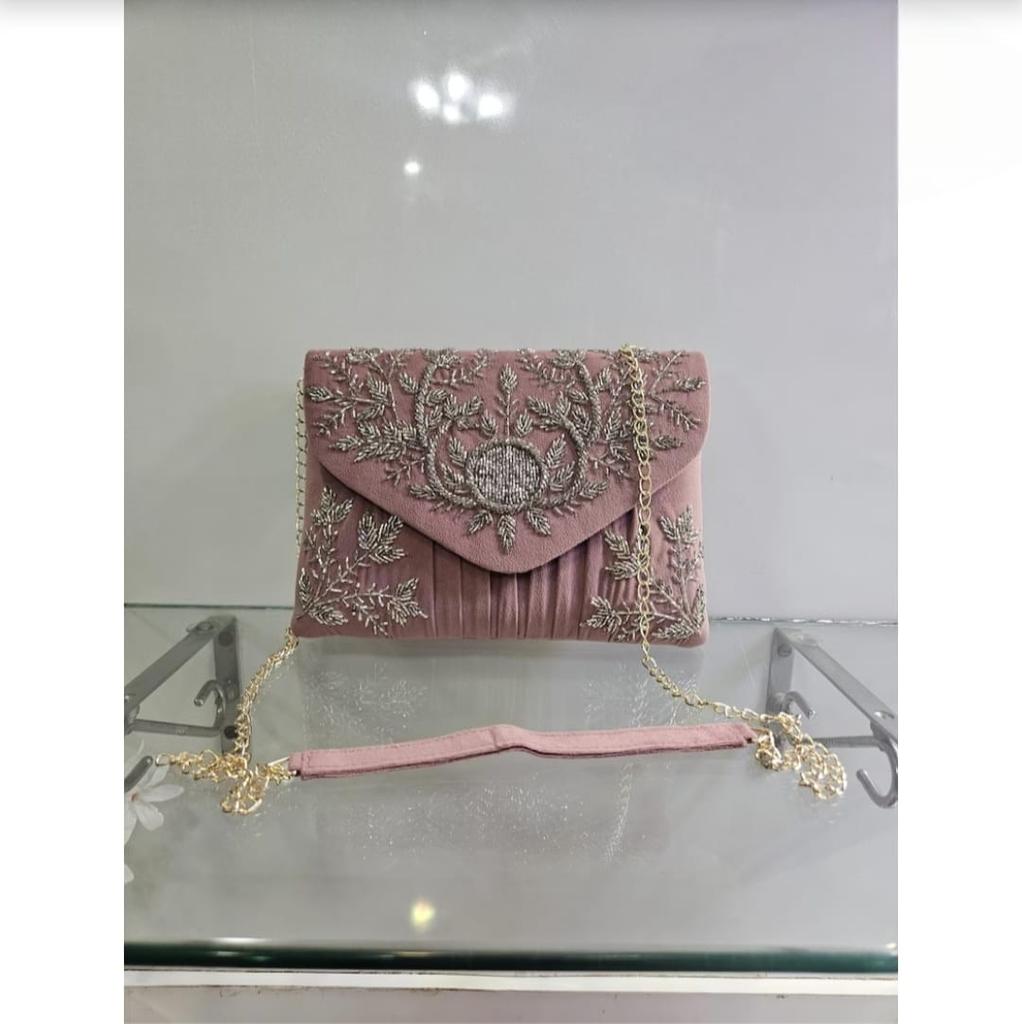 Designer Partywear Women Clutch Sling Bag Wedding Clutch Evening Bag Luxury Bridal Accessory Affordable Gift for Her Birthday Gift for Wife