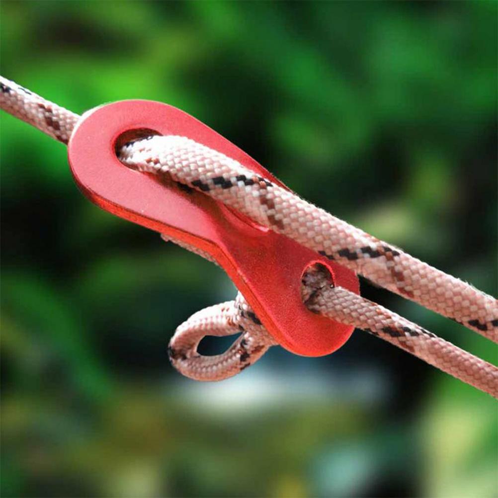 10 Pcs Aluminum Guyline Adjuster Cord Tent Wind Buckle Hook Rope Small Carabiner Fastener
