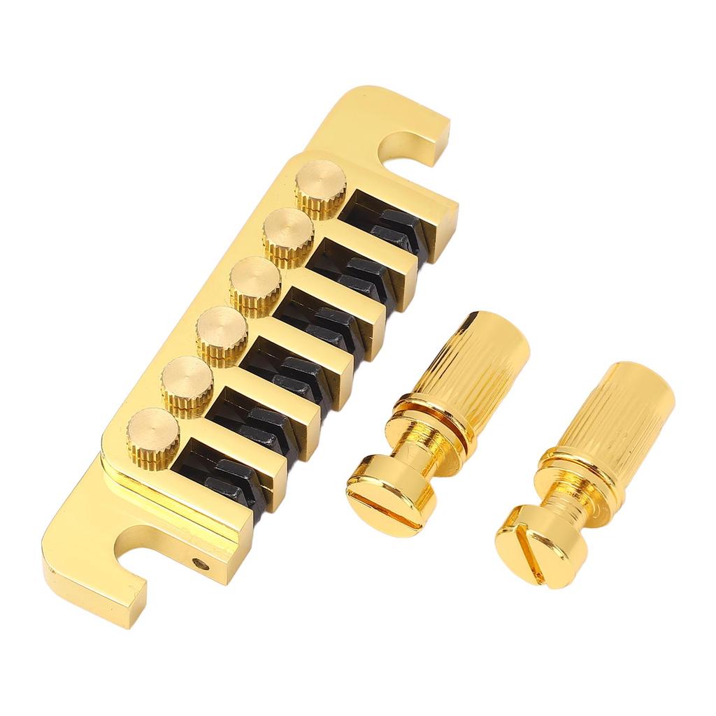 Guitar Bridge Tailpiece Reversible Wrap Around Saddle Bridge Stop Tailpiece for LP EPI Style