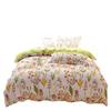 New Stylish Skin-Friendly Cotton Flannel Bedding Set - Thickened Plaid & Floral Design for Students