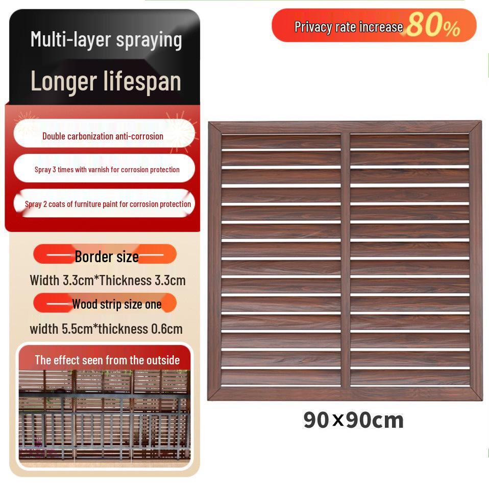 Outdoor Privacy Screen: Louvered Wood Fence for Gardens and Courtyards