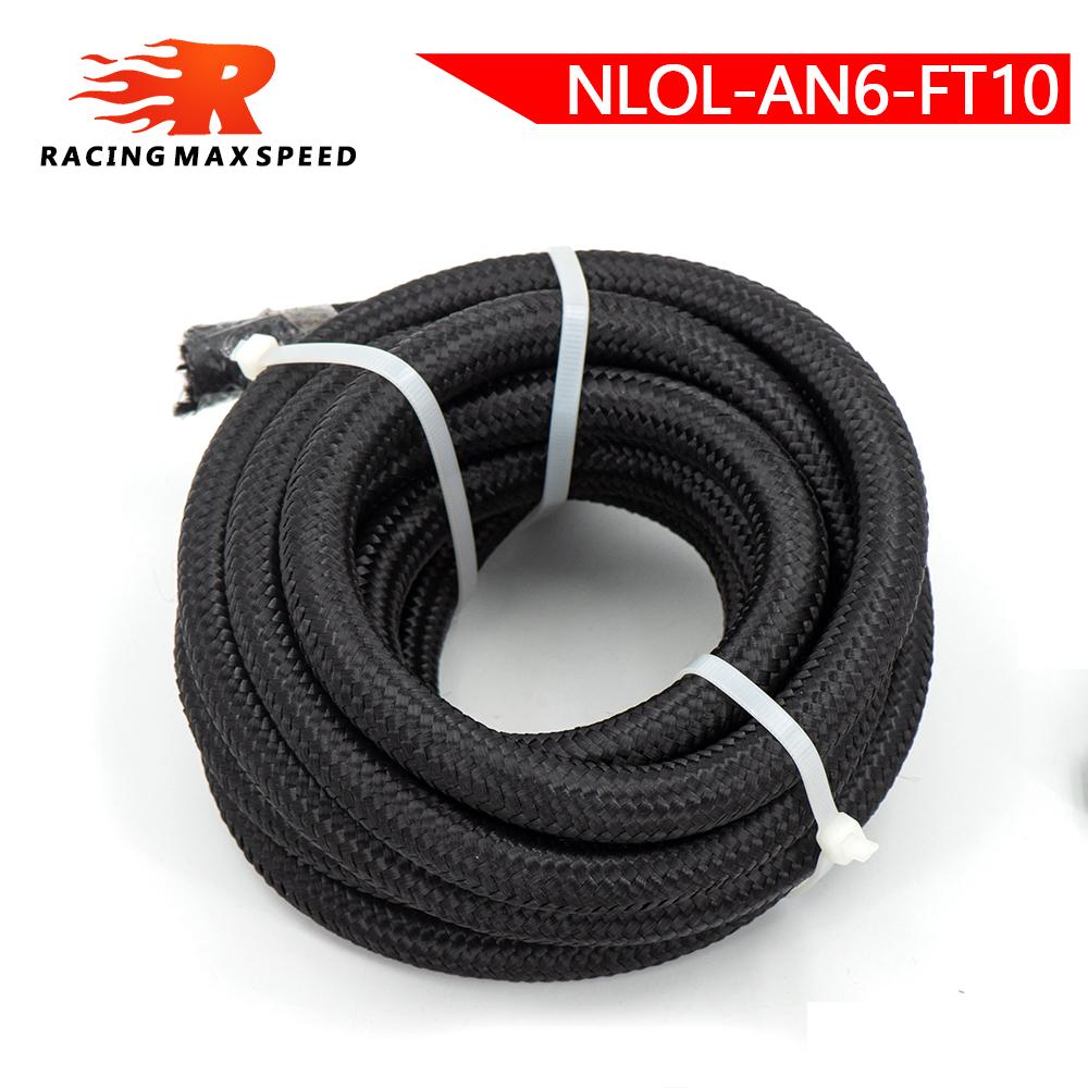 

10FT(3meter) 20FT(6meter) AN6 AN8 AN10 Braide Oil Fuel Hose Line Braided Fuel Oil Hose NYLON Braided Stainless Steel AN6 10 FT (3 METER)