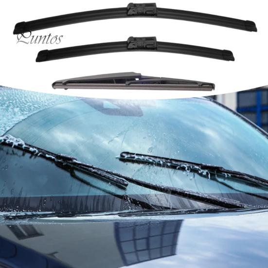 Non Destructive Buckle Wipers 3Pcs 24" 14" 10" Windshield Wiper Blades Replacement for MG ZS ZST EV Car Parts 2017-2024, Front And Rear Kit,