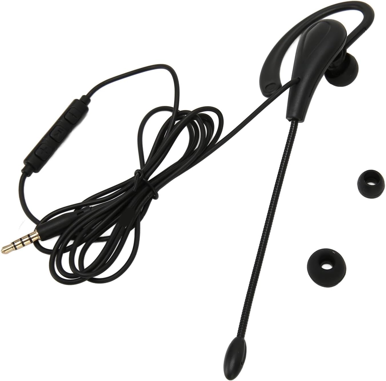 

Wired mono headset, black, easy-to-use, noise-canceling, with microphone (Type C)