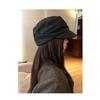 Women S Black Pleated Beret Hat Japanese Style Vintage Cloud Octagonal Hat Fall Winter