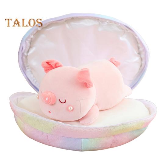 

Подушка в виде плюшевой свиньи, мягкая игрушка в виде свиньи в ракушке, мягкая подушка в виде свиньи для кровати, гостиной, дивана, декора, подарков на день рождения розовый