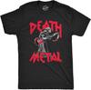 Mens Death Metal T Shirt Funny Brutal Grim Reaper Bloody Guitar Tee for Guys