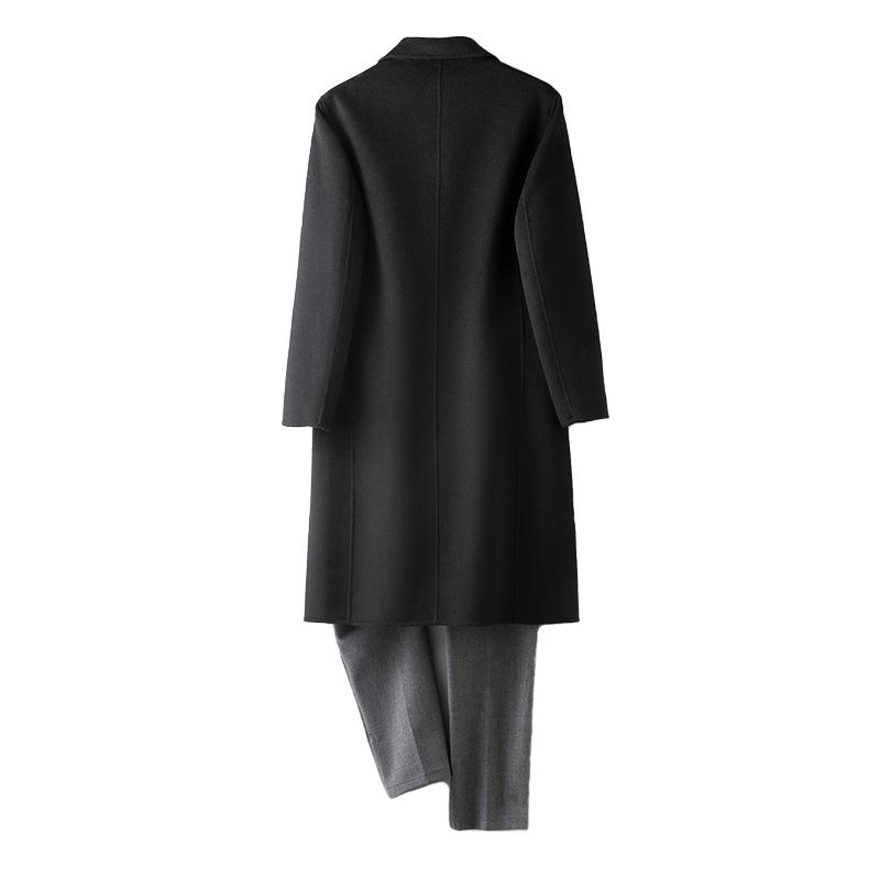 New 100% Cashmere Double-sided Woolen Coat, High-end Woolen Coat, Men's High-end Over-the-knee Cashmere Coat