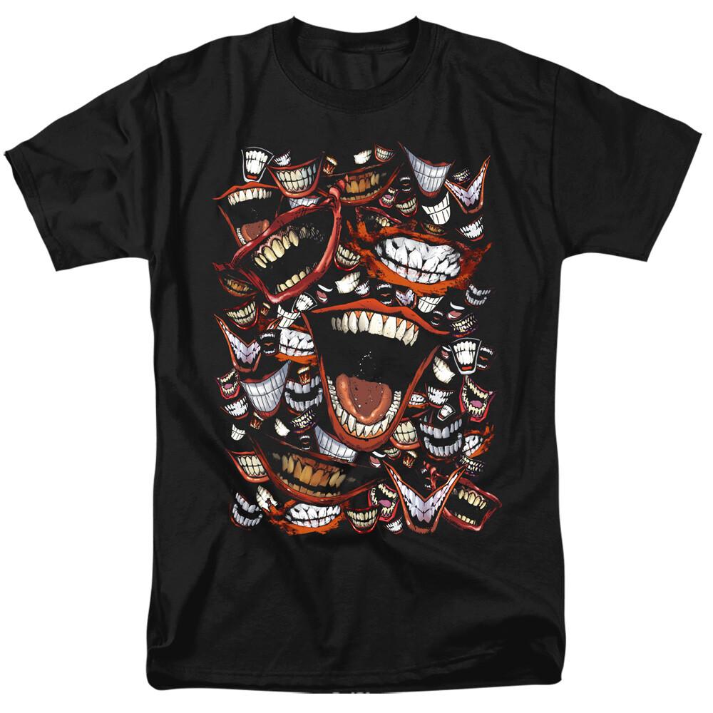 The Joker Famous Wretch Laughing Lips T Shirt Licensed Comic Book Tee Black M