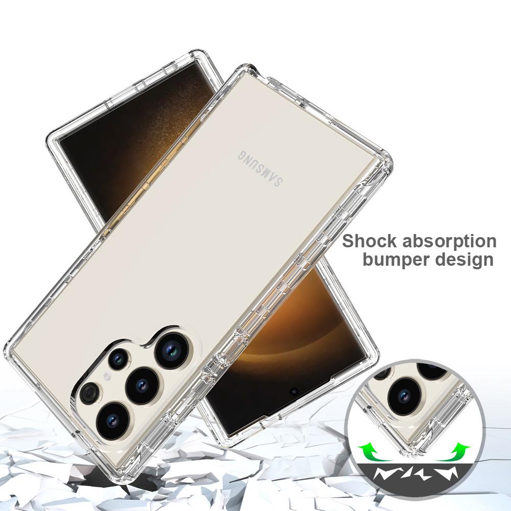 For Samsung Galaxy S24 Ultra Case Drop-resistant PC+TPU Clear Gradient Phone Protective Shell