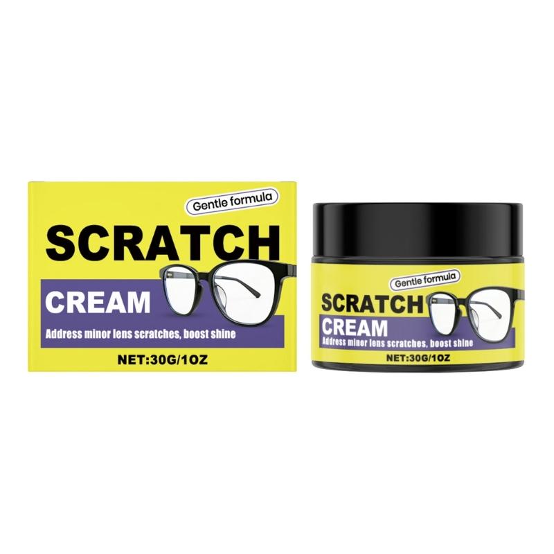 

Lens Scratch Remover Glasses Lens Cleaner with Cleaning Sponge for Students Workers and Eyeglasses Store 1
