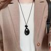 Vintage Colorful Design Kpop Long Chain Water Droplet Design Rope Chain Resin
