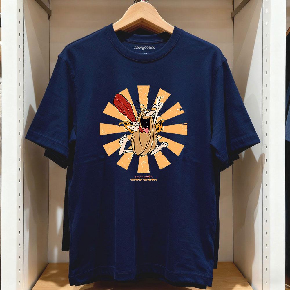

Captain CaveUnisex Retro Japanese Essential TShirt Women Unisex Casual Cotton Printed T Shirts Creative Tops Tee Shortsleev 4XL