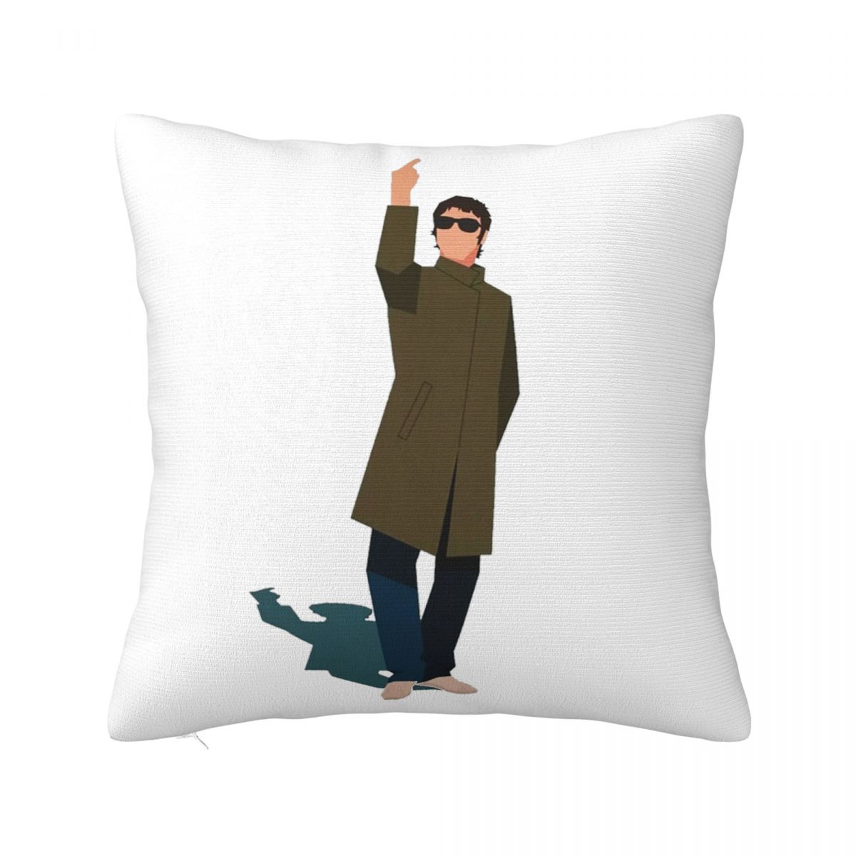 Liam Gallagher Square Pillowcase Pillow Cover Polyester Cushion Zip Decorative Comfort Throw Pillow for Home Car 30x30 cm 12x12 in
