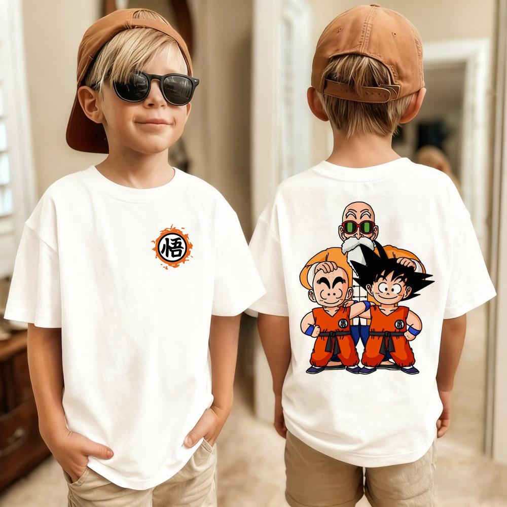 Dragon Ball Japanese Anime Printed Men's T-Shirt Goku Boy Children's Harajuku Short Sleeve Kids Summer Girls T-shirt Clothing