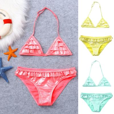 Kids Toddler Baby Girls Summer Outfits Leopard Print Bikini Swimsuit Ruffles Sunsuit Beachwear Swimwear Clothes Set