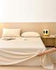 Class A Pure Cotton Solid Color Three-Piece Bedding Set - Thickened Dorm Bed Sheet and Pillowcase with Duvet Cover