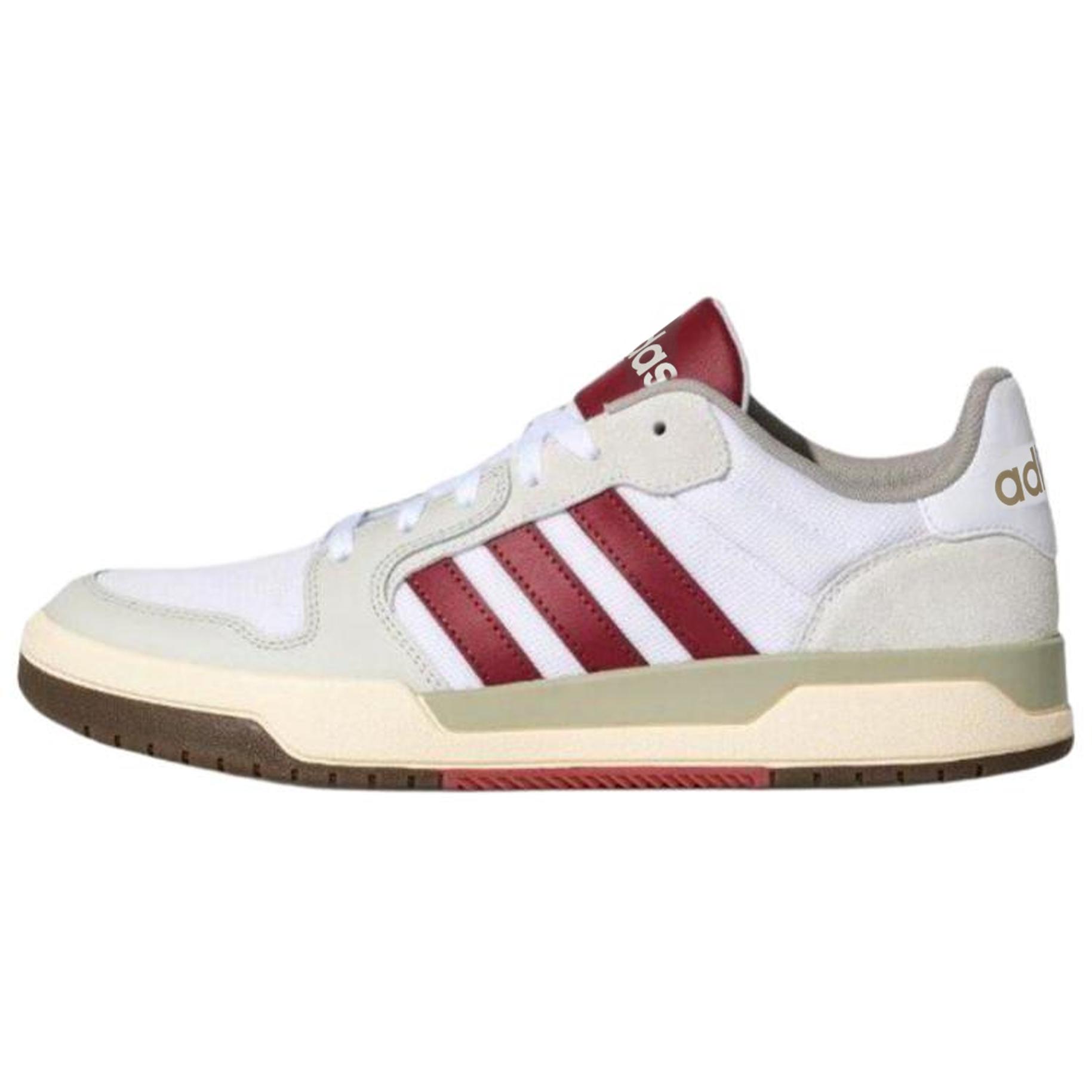 Adidas Entrap Retro Basketball Style Lightweight Comfortable Low-Top Sneakers Unisex Sneakers White Red KH8217 35⅔