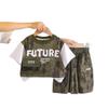 Neues Camouflage-Fake-Zweiteiler-Kurzarm-Set für Kinder - Trendy und Lässig für Baby-Jungen