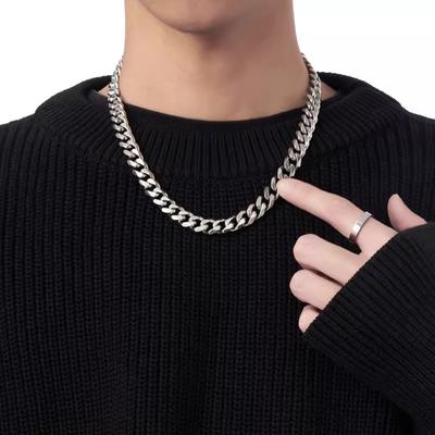 3/5/7mm Paslanmaz Çelik Küba Bağlantılı Zincir Klasik Punk Kişilik Takı Basit Moda Hip-hop Çift Kolye Erkek Kadın İçin