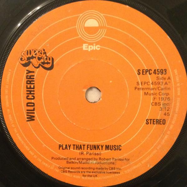7-дюймовая пластинка WILD CHERRY Play That Funky Music SEPC4593 Epic 1976 UK SoulFunk Б/у