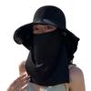 Sun hat lady big eaves sun protection bucket hat face mask hiking sun hat neck protection UV protection
