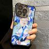 Anime Kwaii Girl Ins Style Plating Phone Case For Iphone 16 17 Pro Max Air 16E 14 15 Plus 12 13 Mini Anti-Fall Airabag Cover