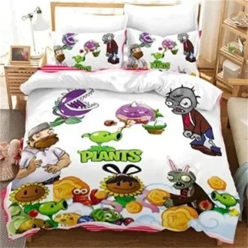 

Plants Vs ZombieBedding Sets Zombie US/Europe/UK Size Quilt Cartoon Bed Cover Duvet Cover Pillow Case 2-3Pieces Sets Adult Boys 135x200cm