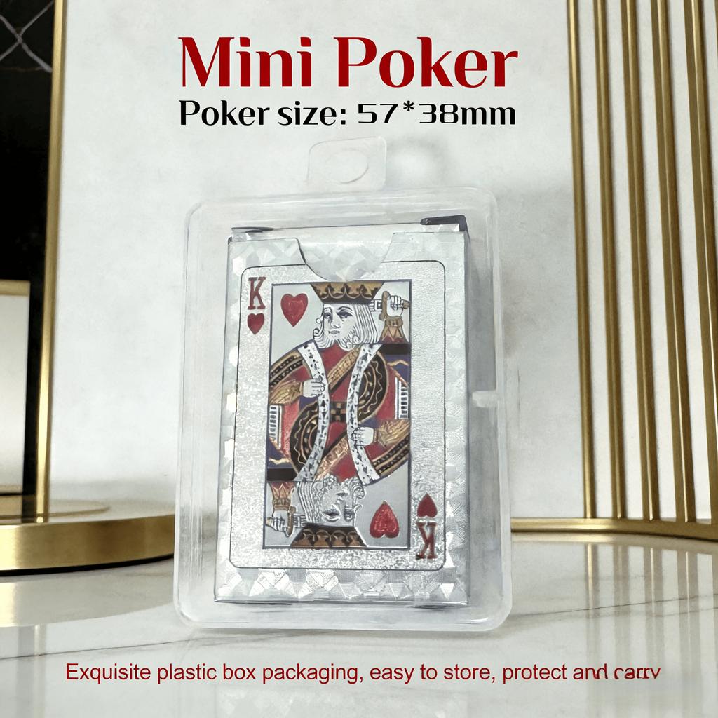 Waterproof PVC Cards, Mini Poker Set, Gold Foil Playing Cards, Pet-Themed Poker, Black Luxury Cards, Men's Gift Idea, Party Game